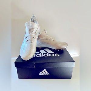 ADIDAS Adizero white silver football cleats kids size 4